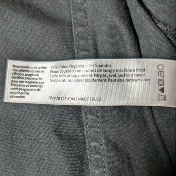 Eileen Fisher Waxed Cotton Moto Jacket Womens Size 1X Faux Leather Organic Blend - Picture 5 of 9